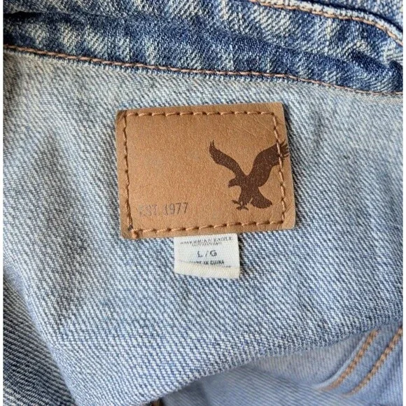 American Eagle Denim Jean Vest Size L - Picture 3 of 5